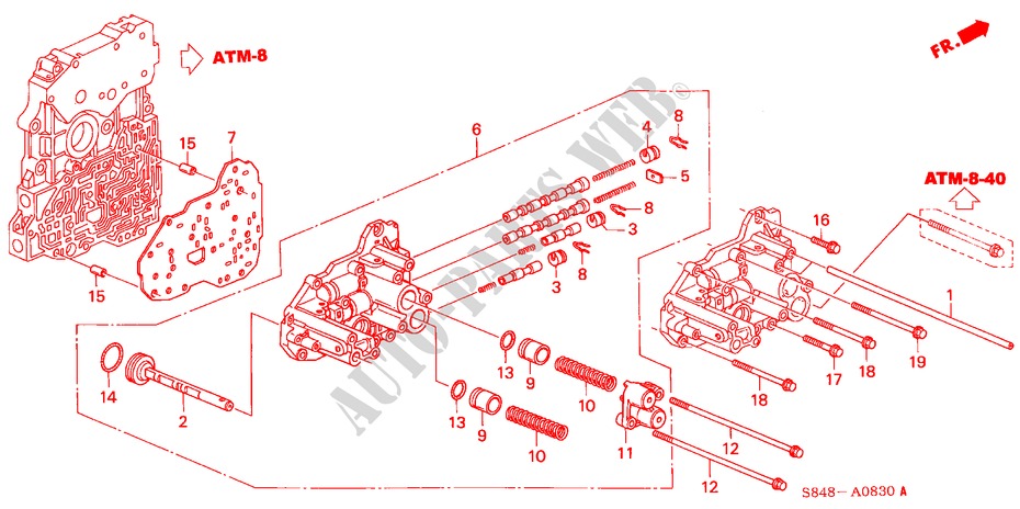 SERVO HUIS(L4) voor Honda ACCORD 2.3VTI 4 deuren 4-traps automatische versnellingsbak 2000