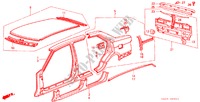 CHASSIS STRUKTUUR(4)(4DE) voor Honda ACCORD GL 4 deuren 4-traps automatische versnellingsbak 1983