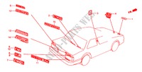 EMBLEEM voor Honda ACCORD EX 3 deuren 3-traps automatische versnellingsbak 1983
