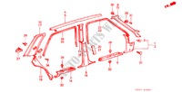 PORTIER AFWERKING(4DE) voor Honda ACCORD EX 4 deuren 4-traps automatische versnellingsbak 1983