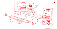 ACHTER PLANK(2DE) voor Honda ACCORD STD 3 deuren 4-traps automatische versnellingsbak 1985