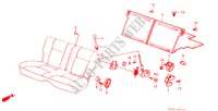 ACHTER ZITTING COMPONENT(2DE) voor Honda ACCORD EX 3 deuren 4-traps automatische versnellingsbak 1985