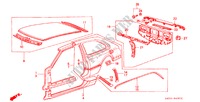 CHASSIS STRUKTUUR(3) voor Honda ACCORD STD 3 deuren 4-traps automatische versnellingsbak 1985