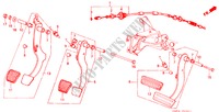 KOPPELINGPEDAAL/REMPEDAAL voor Honda ACCORD EX 4 deuren 5-versnellings handgeschakelde versnellingsbak 1985