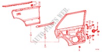 ACHTER PORTIER PANEEL(SEDAN) voor Honda CIVIC STD 1200 4 deuren 4-versnellings handgeschakelde versnellingsbak 1982