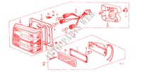 ACHTERLICHT voor Honda CIVIC STD 1200 4 deuren 3-traps automatische versnellingsbak 1982
