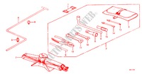 GEREEDSCHAP/KRIK voor Honda CIVIC STD 3 deuren 3-traps automatische versnellingsbak 1982