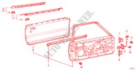PORTIER PANELEN(3DE) voor Honda CIVIC STD 1200 3 deuren 4-versnellings handgeschakelde versnellingsbak 1982