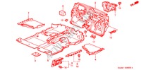 VLOERMAT voor Honda JAZZ 1.4LX 5 deuren 5-versnellings handgeschakelde versnellingsbak 2003