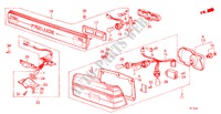 ACHTERLICHT voor Honda PRELUDE EX 2 deuren 5-versnellings handgeschakelde versnellingsbak 1983