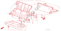 ACHTER ZITTING(1)(2DE) voor Honda CIVIC 1.5S 3 deuren 3-traps automatische versnellingsbak 1984