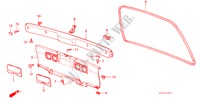 ACHTERKLEP VOERING(2DE) voor Honda CIVIC 1.5S 3 deuren 3-traps automatische versnellingsbak 1984