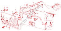 AIRCONDITIONER (SLANGEN/PIJPEN)(D,P,Y) voor Honda CIVIC DX 4 deuren 4-versnellings handgeschakelde versnellingsbak 1986