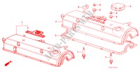 CILINDERKOP AFDEKKING voor Honda CIVIC DX 3 deuren 3-traps automatische versnellingsbak 1984