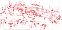 INSTRUMENTEN PANEEL(D,P,Y) voor Honda CIVIC DX 4 deuren 4-versnellings handgeschakelde versnellingsbak 1987
