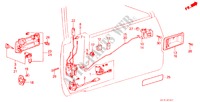 VOOR PORTIER SLOTEN(4DE) voor Honda CIVIC GL 4 deuren 4-traps automatische versnellingsbak 1987