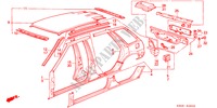 CHASSIS STRUKTUUR(3) voor Honda CIVIC SHUTTLE DX 5 deuren 5-versnellings handgeschakelde versnellingsbak 1986