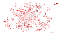 INSTRUMENTEN PANEEL/AFWERKING(E,Q,T,U) voor Honda CIVIC SHUTTLE DX 5 deuren 3-traps automatische versnellingsbak 1987