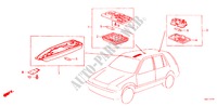 INTERIEUR VERLICHTING voor Honda CIVIC SHUTTLE DX 5 deuren 3-traps automatische versnellingsbak 1986