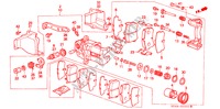 ACHTER REMKLAUW(1) voor Honda LEGEND EX 4 deuren 5-versnellings handgeschakelde versnellingsbak 1987