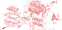 CILINDERBLOK/OLIEPAN voor Honda LEGEND XI EXCLUSIVE 4 deuren 4-traps automatische versnellingsbak 1989