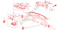 INSTRUMENTEN PANEEL BOVEN (RH) voor Honda LEGEND EX 4 deuren 4-traps automatische versnellingsbak 1986