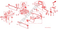 INTERIEUR ACCESSOIRES voor Honda LEGEND ZI 4 deuren 4-traps automatische versnellingsbak 1989
