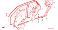 PORTIER AFWERKING voor Honda LEGEND EX 4 deuren 4-traps automatische versnellingsbak 1986