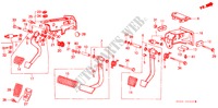 REMPEDAAL/KOPPELINGPEDAAL(LH) voor Honda LEGEND ZI 4 deuren 4-traps automatische versnellingsbak 1987
