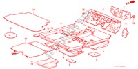 VLOERMAT voor Honda LEGEND XI EXCLUSIVE 4 deuren 4-traps automatische versnellingsbak 1989