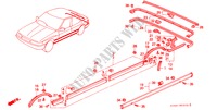 ZIJDE BESCHERMERS(2) voor Honda LEGEND XI EXCLUSIVE 4 deuren 4-traps automatische versnellingsbak 1990
