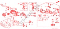 COMBINATIESCHAKELAAR(RH) voor Honda ACCORD 3.0 SIR 4 deuren 5-traps automatische versnellingsbak 2003