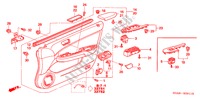 VOOR PORTIER VOERING(RH) voor Honda ACCORD 3.0 SIR 4 deuren 5-traps automatische versnellingsbak 2004
