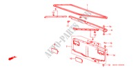 ACHTER PANEEL VOERING/ ACHTERKLEP VOERING(3DE) voor Honda ACCORD 2.0SI 3 deuren 4-traps automatische versnellingsbak 1989