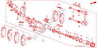 ACHTER REMKLAUW voor Honda ACCORD 2.0SI 4 deuren 5-versnellings handgeschakelde versnellingsbak 1987