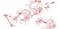 ACHTER REMSCHIJF voor Honda ACCORD 2.0SI 3 deuren 4-traps automatische versnellingsbak 1987