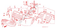 ACHTER ZITTING(4DE) voor Honda ACCORD EX 1600 4 deuren 5-versnellings handgeschakelde versnellingsbak 1989
