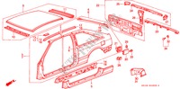 CHASSIS STRUKTUUR(3) (3DE) voor Honda ACCORD 2.0SI 3 deuren 4-traps automatische versnellingsbak 1987