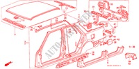 CHASSIS STRUKTUUR(4) (4DE) voor Honda ACCORD EX 4 deuren 5-versnellings handgeschakelde versnellingsbak 1989