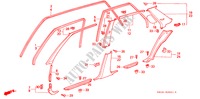 OPENING AFWERKING(4DE) voor Honda ACCORD 2.0SI 4 deuren 4-traps automatische versnellingsbak 1989