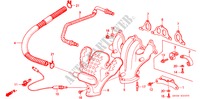 UITLAAT SPRUITSTUK(1) voor Honda ACCORD EX 4 deuren 4-traps automatische versnellingsbak 1989