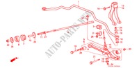 VOOR ONDER ARM/ VOOR STABILISATOR voor Honda ACCORD EX 3 deuren 4-traps automatische versnellingsbak 1986