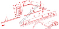 ZIJDE BESCHERMERS(3DE) voor Honda ACCORD 2.0SI 3 deuren 4-traps automatische versnellingsbak 1987