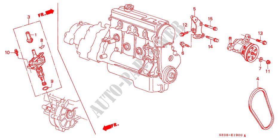 P.S. POMP/ SNELHEIDSENSOR voor Honda ACCORD EX 4 deuren 4-traps automatische versnellingsbak 1988