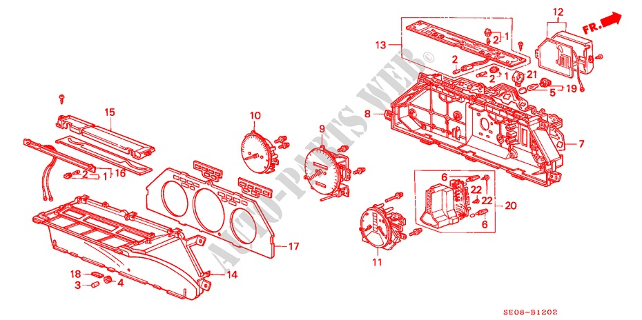 SNELHEIDSMETER (ND) voor Honda ACCORD 2.0SI 3 deuren 4-traps automatische versnellingsbak 1987