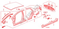 BUITEN PANELEN/ACHTER PANEEL voor Honda CITY ZX VTI-L 4 deuren 5-versnellings handgeschakelde versnellingsbak 2008