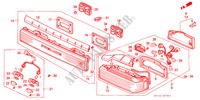 ACHTERLICHT(2) voor Honda PRELUDE 4WS SI 2 deuren 4-traps automatische versnellingsbak 1990