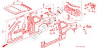 CHASSIS STRUKTUUR(3) voor Honda PRELUDE 4WS 2.0 SI 2 deuren 4-traps automatische versnellingsbak 1989