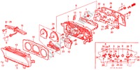 COMBINATIEMETER KOMPONENTEN(2) voor Honda PRELUDE 4WS SI 2 deuren 4-traps automatische versnellingsbak 1990