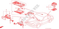 INTERIEUR VERLICHTING voor Honda PRELUDE 4WS SI 2 deuren 5-versnellings handgeschakelde versnellingsbak 1991